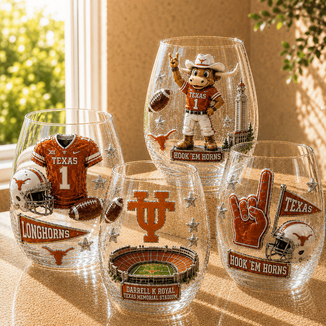 TLH Stemless Glass Cup Set TMH
