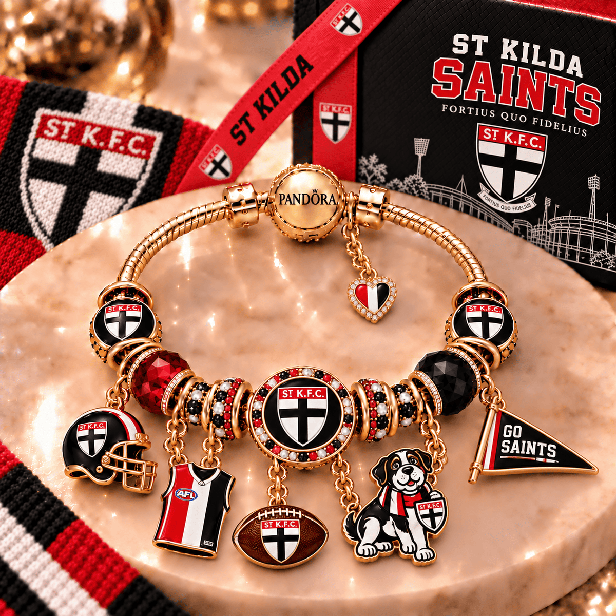 SKD Gold Charm Bracelet Set PNPA